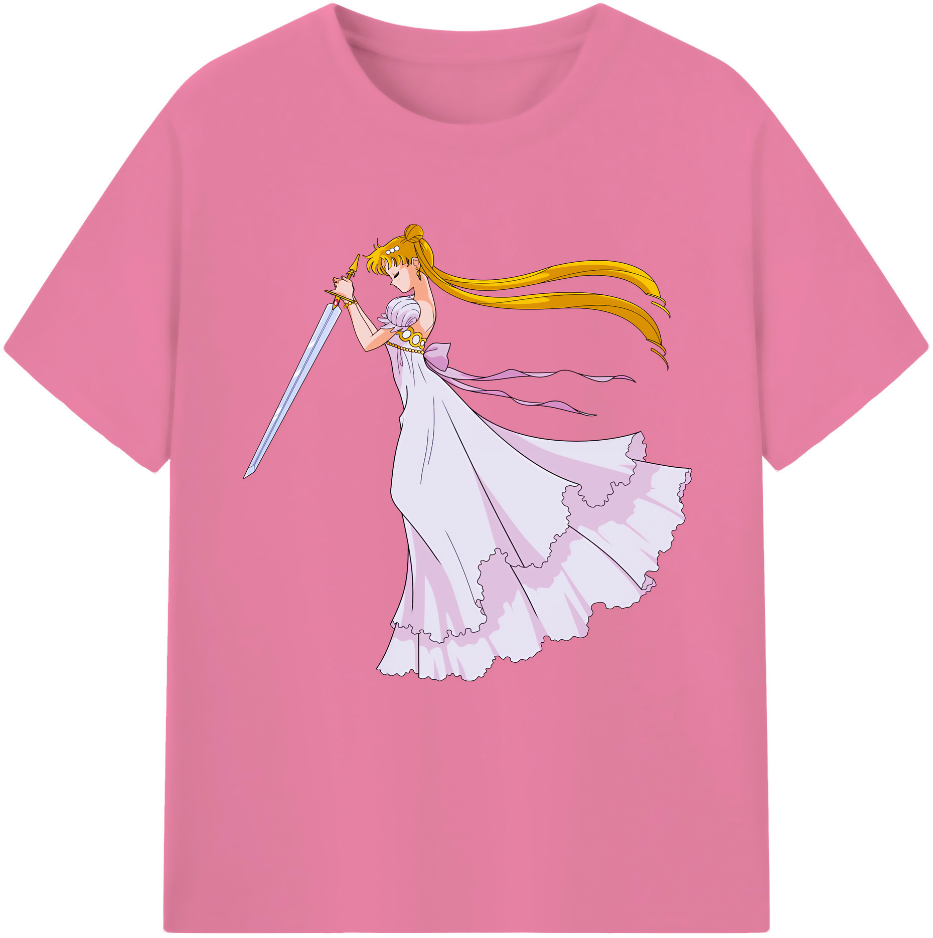 （画像用） 美少女戦士セーラームーン 愛野 美奈子 あいの みなこ Sailor Moon Aino Minako 綿100％半袖Tシャツ（フロントプリント）